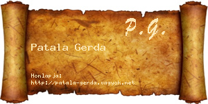 Patala Gerda névjegykártya